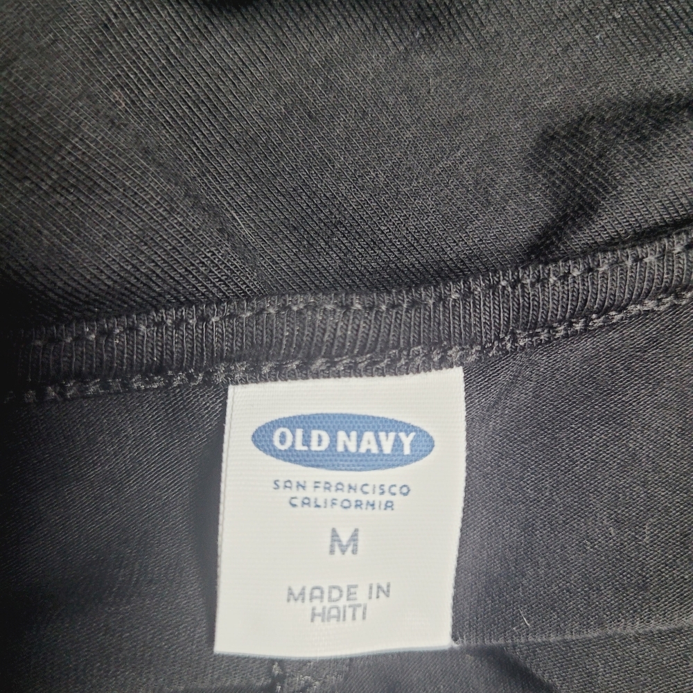 Old Navy Tank Dress Shift Black Women's Medium Black Mini Sleeveless Casual Dark - Picture 3 of 9